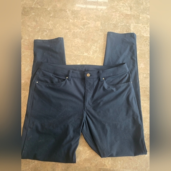 Mens Lululemon Athletica Deep Blue Pants Sz 34 - Picture 1 of 4